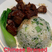 Chinese Braised Pork on Rice <br> 红烧肉菜饭 